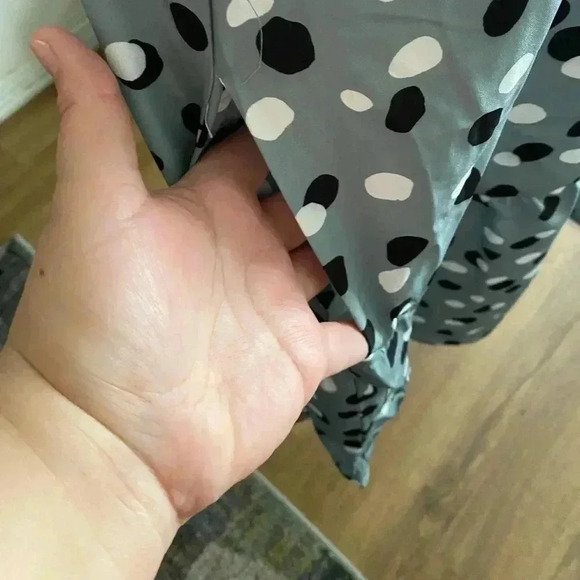 🆕Boho Trendy Sage Polka Dots Tiered Pocket Sleeveless Dress XL 🆕 - Picture 7 of 11